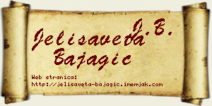 Jelisaveta Bajagić vizit kartica